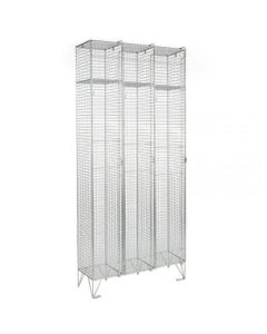 1 Door Budget Mesh Lockers - Nest of 3