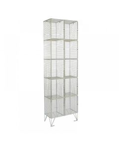 5 Door Budget Mesh Lockers - Nest of 2