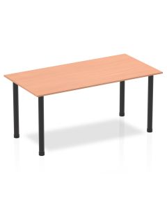 Impulse 1600mm Straight Table With Post Leg