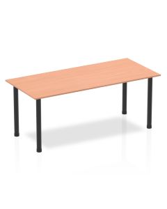 Impulse 1800mm Straight Table With Post Leg