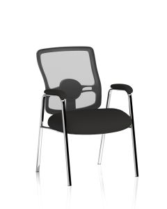 Portland Medium Mesh Back (Straight Leg) Visitor Chair with Arms