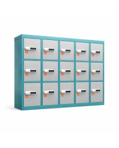 Clearance 15 Door USB Charging Locker with Digital Locks 1100H x 1200W x 500D (mm)