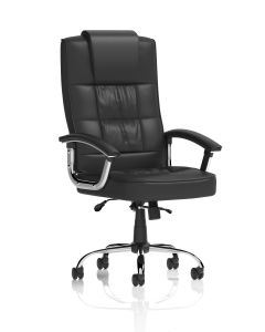 Moore Deluxe High Back Black Executive Office Chair with Arms