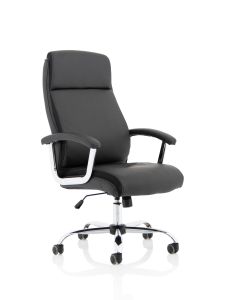 Hatley High Back Black Leather Executive Office Chair with Arms