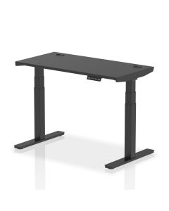 Air Height Adjustable Black Series Slimline Desk with Cable Ports