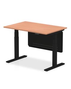 Air Height Adjustable Desk without Cable Ports with Steel Modesty Panel