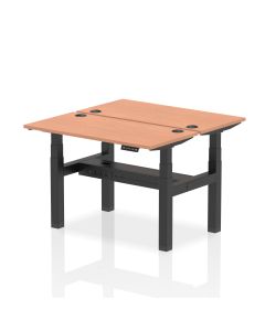Air Back-to-Back Slimline Height Adjustable Bench Desk - 2 Person