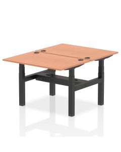 Air Back-to-Back Height Adjustable Bench Desk - 2 Person