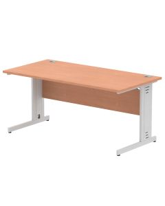 Impulse 1600mm Straight Desk Cable Managed Leg