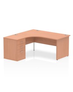 Impulse Panel End Crescent Desk Workstation