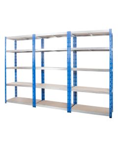 Kwickrack Steel Shelving Bays 5 Chipboard Shelves