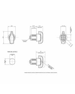 Lowe and Fletcher 5720 Push Turn Latch Lock