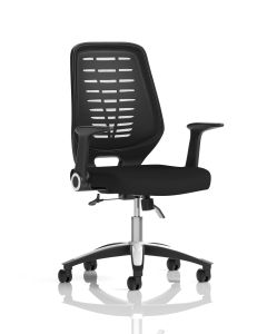 Relay Medium Mesh Back Task Operator Office Chair with Arms