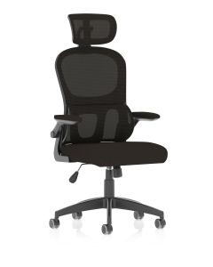 Iris Task Operator Mesh Back Fabric Seat With Headrest