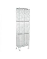 3 Door Mesh Locker Nest of 2
