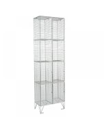 4 Door Budget Mesh Locker nest of 2